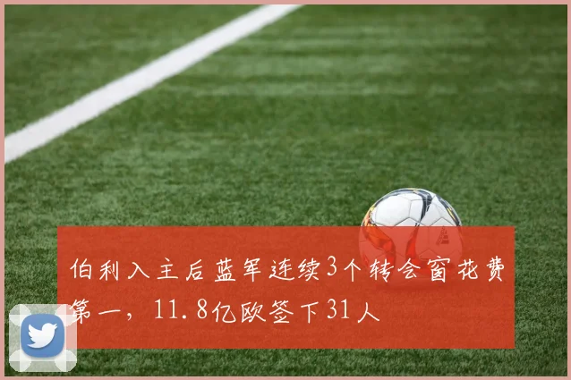 伯利入主后蓝军连续3个转会窗花费第一，11.8亿欧签下31人